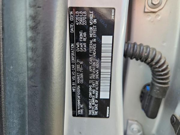 2015 VOLVO S60 Premier+ (non R design)