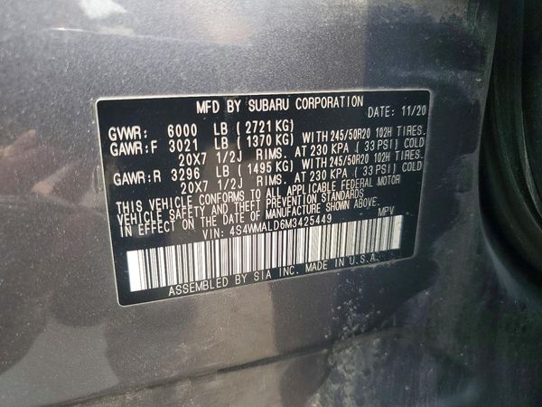 2021 SUBARU ASCENT