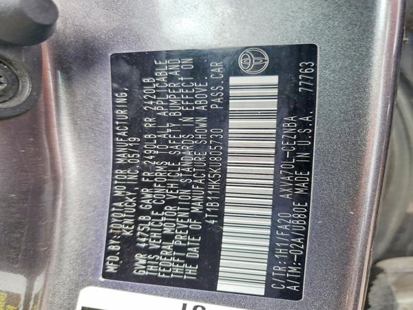 2019 TOYOTA CAMRY L/LE/SE/XLE