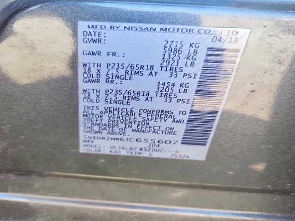 2018 NISSAN PATHFINDER