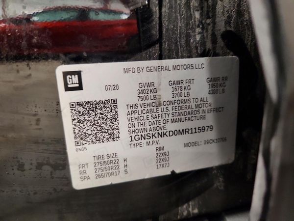 2021 CHEVROLET TAHOE LT