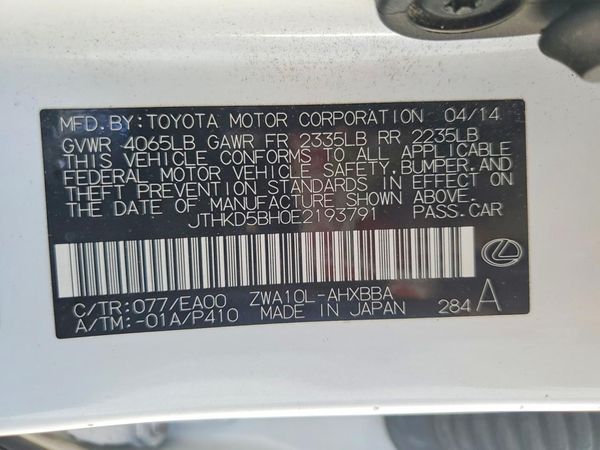 2014 LEXUS CT