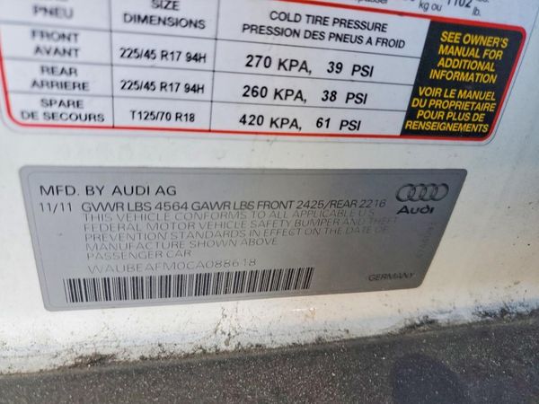 2012 AUDI A3
