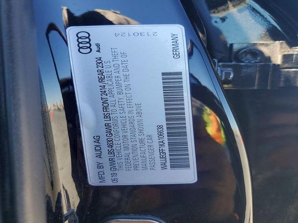 2019 AUDI A3 quattro Premium Plus