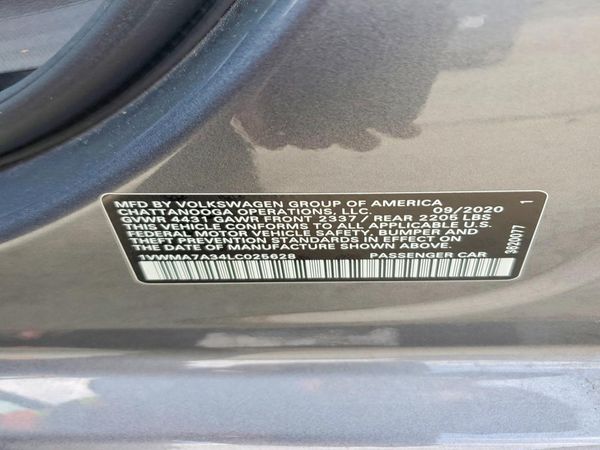 2020 VOLKSWAGEN PASSAT R-Line