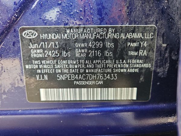 2013 HYUNDAI SONATA GLS/ GLS Popular