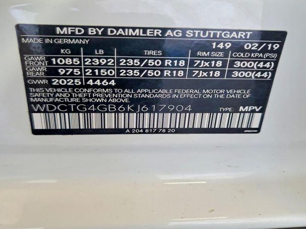 2019 MERCEDES-BENZ GLA GLA250-4M