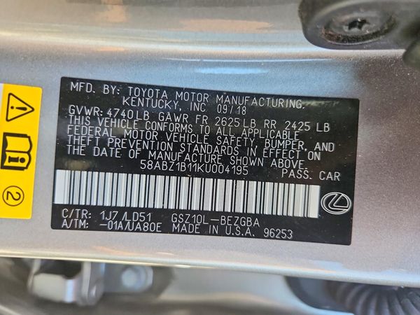 2019 LEXUS ES 350