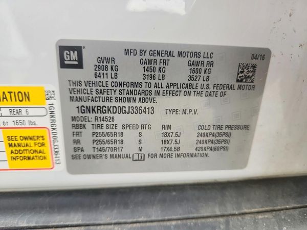 2016 CHEVROLET TRAVERSE 1LT