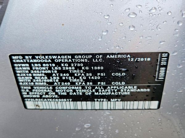 2019 VOLKSWAGEN ATLAS