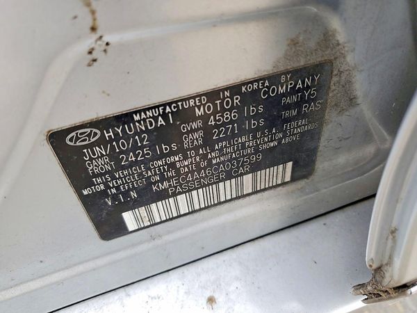 2012 HYUNDAI SONATA