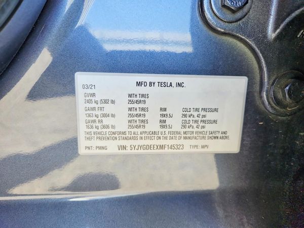 2021 TESLA MODEL  Y