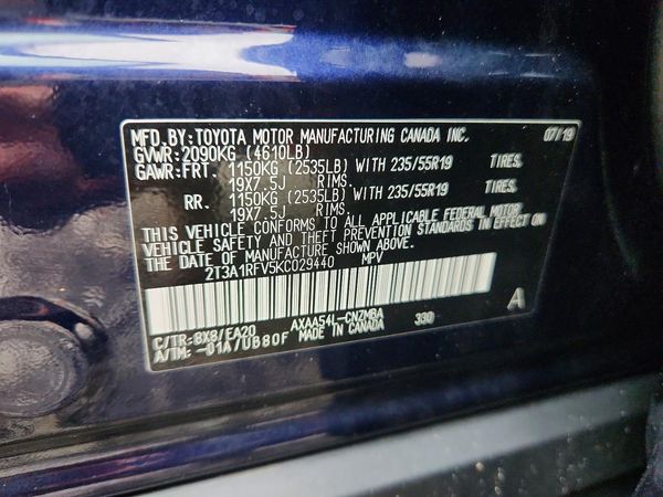 2019 TOYOTA RAV4 XLE Premium