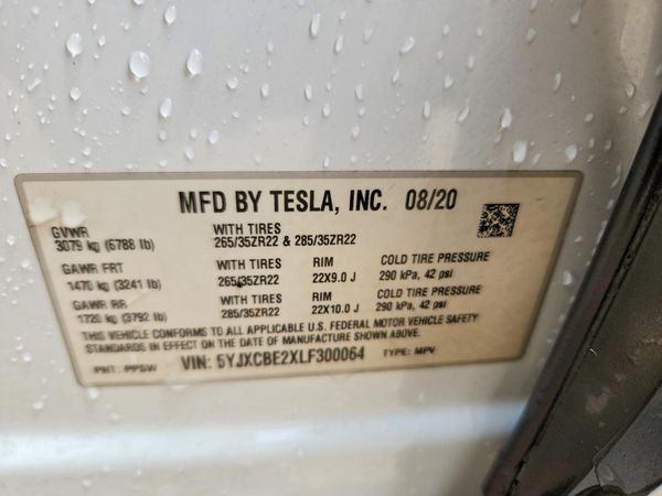 2020 TESLA MODEL X