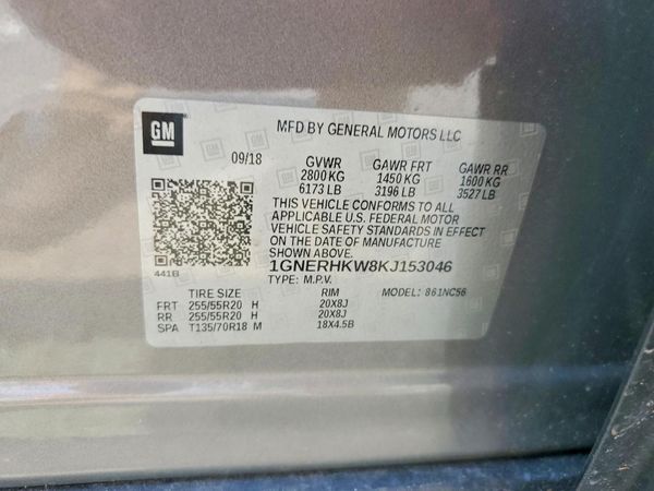 2019 CHEVROLET TRAVERSE