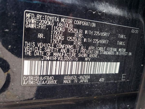 2020 TOYOTA RAV4 LE