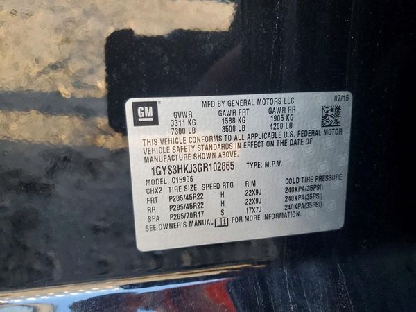 2016 CADILLAC ESCALADE ESV Luxury