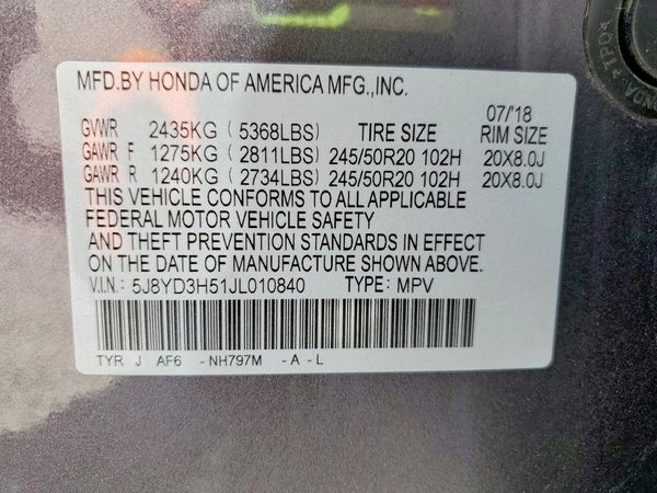 2018 ACURA MDX TECH