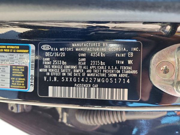 2021 KIA K5 LXS