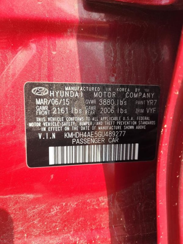 2016 HYUNDAI ELANTRA