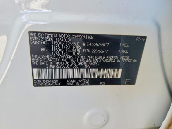 2016 TOYOTA RAV4 LE (X Grade)