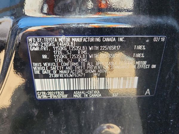 2018 TOYOTA RAV4 LE