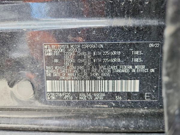 2022 TOYOTA RAV4 SE