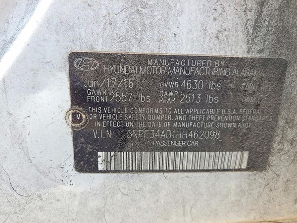 2017 HYUNDAI SONATA