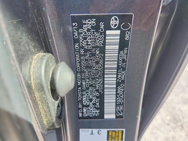 2013 TOYOTA PRIUS — VINS
