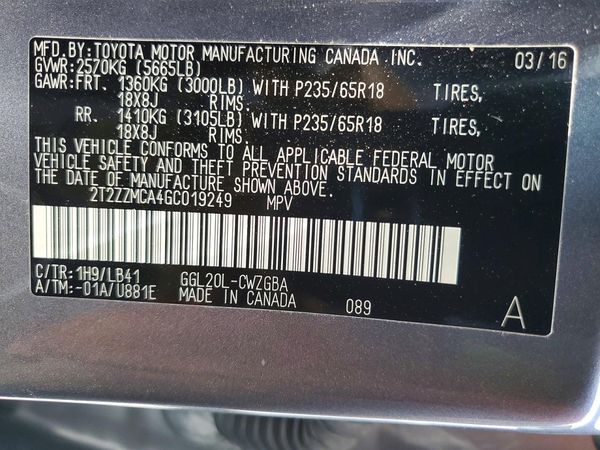 2016 LEXUS RX 350