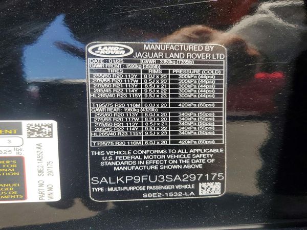 2025 LAND ROVER RANGE ROVER SE