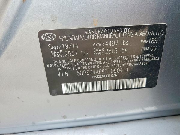 2015 HYUNDAI SONATA