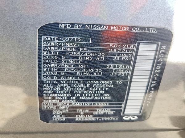 2019 INFINITI QX50