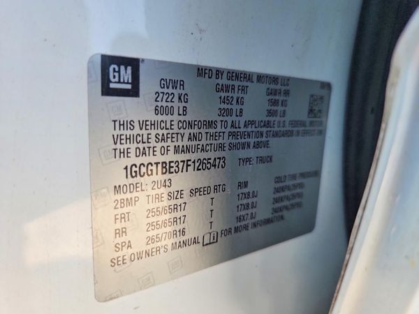 2015 CHEVROLET COLORADO Work Truck