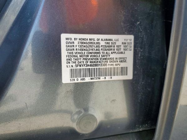 2013 HONDA PILOT EX
