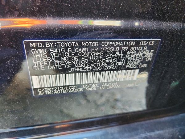 2013 LEXUS LS 460