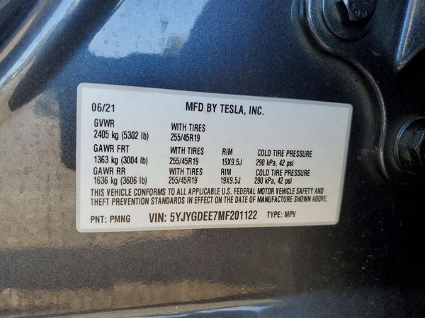2021 TESLA MODEL Y