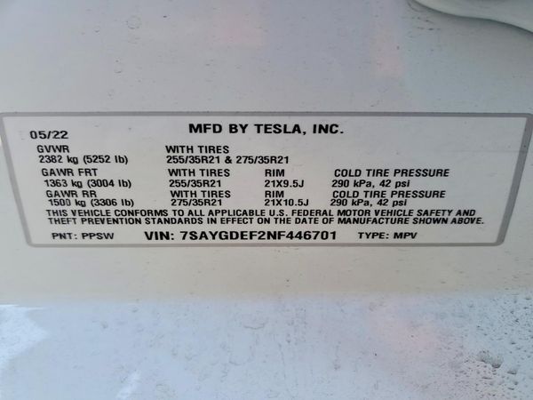 2022 TESLA MODEL Y