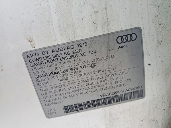 2016 AUDI Q5
