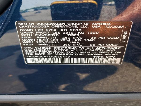 2021 VOLKSWAGEN ATLAS