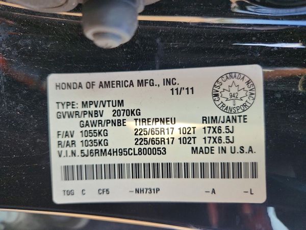 2012 HONDA CRV Touring