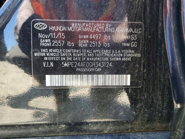 2016 HYUNDAI SONATA