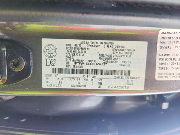 2022 FORD F150 SuperCrew