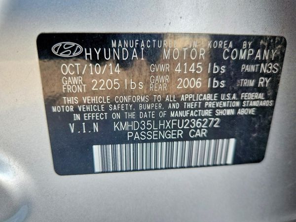 2015 HYUNDAI ELANTRA GLS(Middle grade)