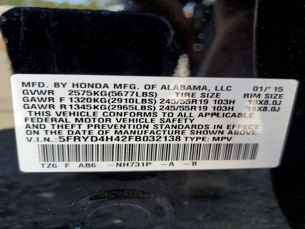 2015 ACURA MDX SH-AWD Tech