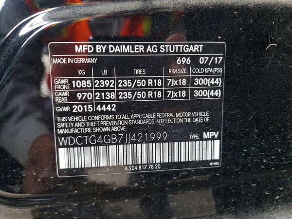 2018 MERCEDES-BENZ GLA GLA250-4M