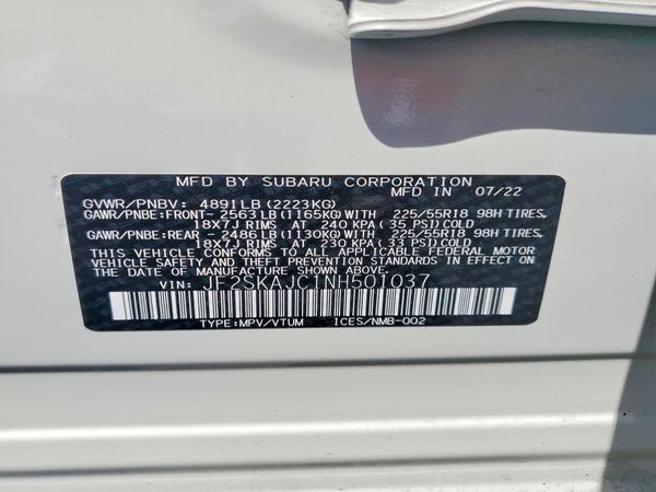 2022 SUBARU FORESTER Sport