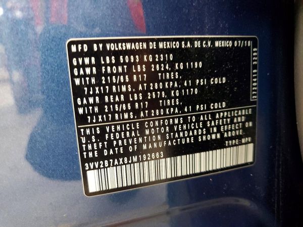 2018 VOLKSWAGEN TIGUAN SE, 4Motion SEL