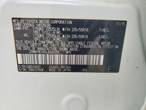 2016 TOYOTA RAV4 SE (S Grade)