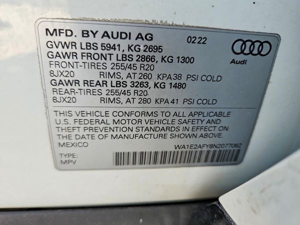 2022 AUDI Q5 E